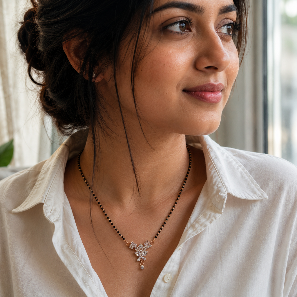 Aveline Crystal Bloom Mangalsutra