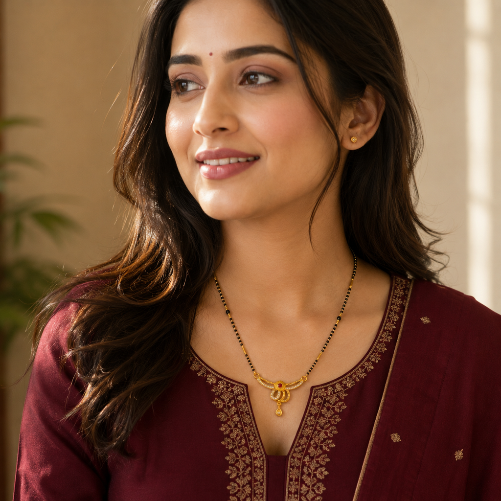 Zehara Ruby Wings Mangalsutra