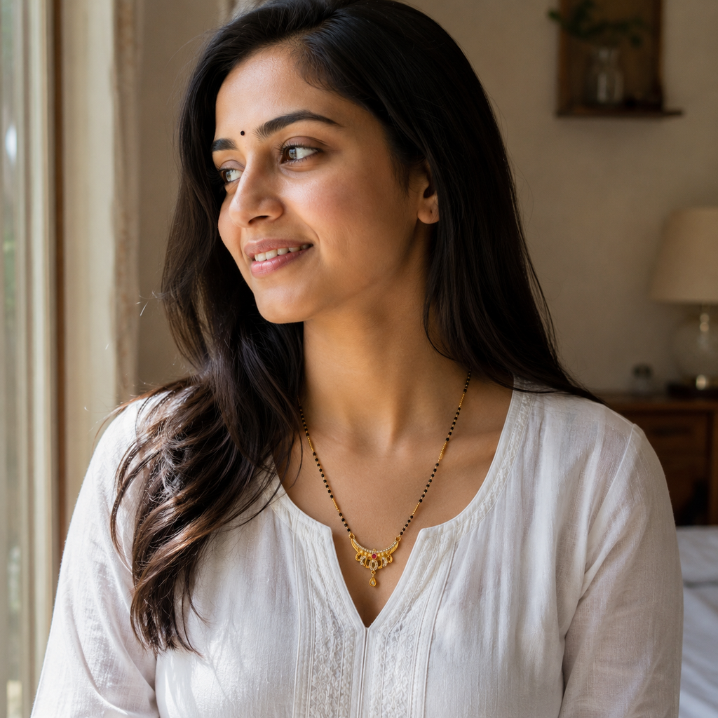 Aaradhya Heritage Ruby Mangalsutra