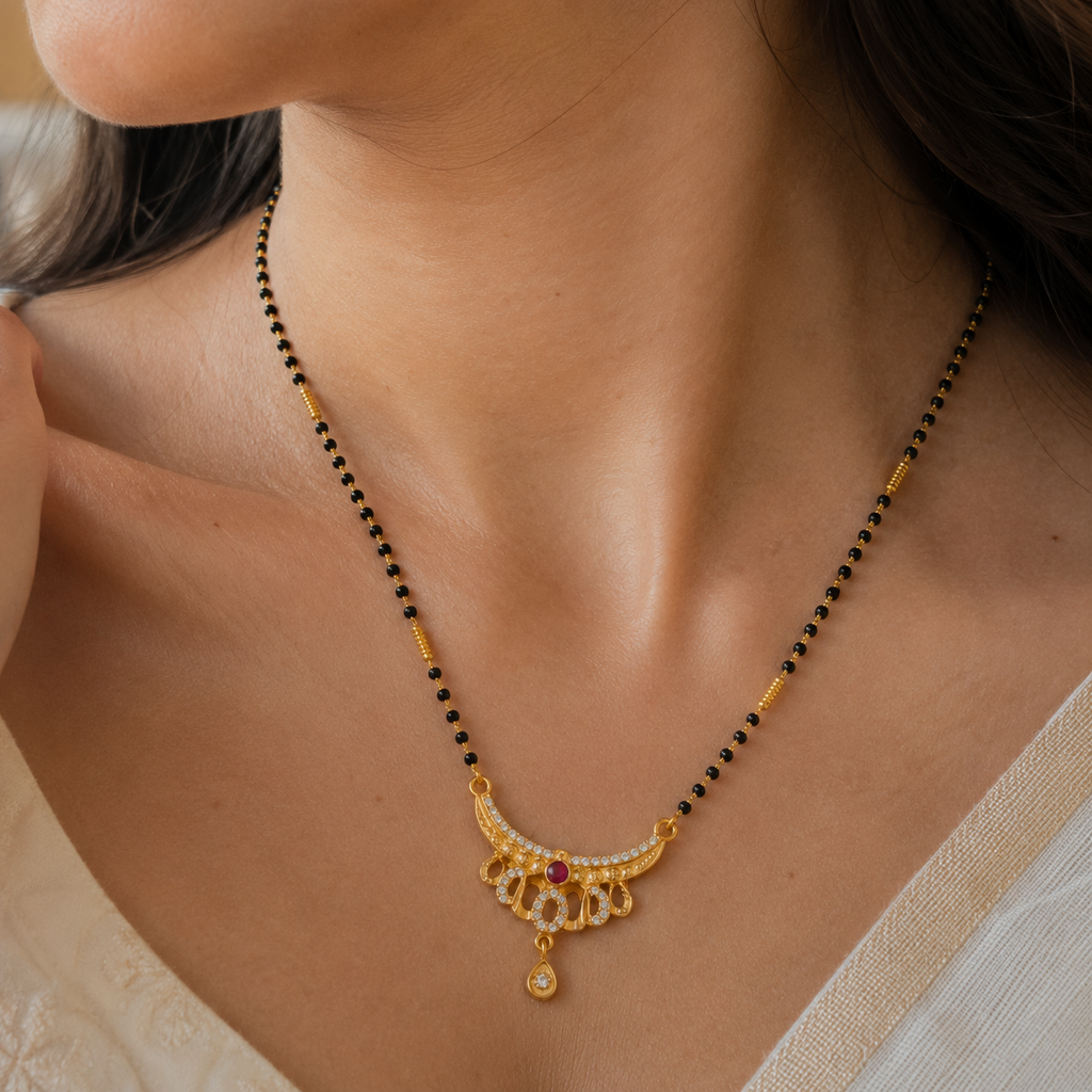 Aaradhya Heritage Ruby Mangalsutra