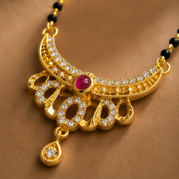 Aaradhya Heritage Ruby Mangalsutra
