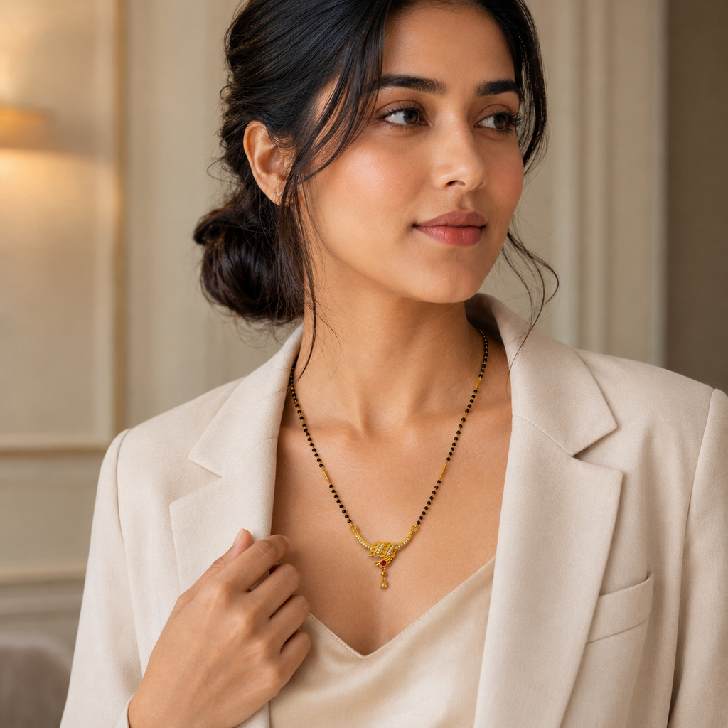 Veyara Ruby Curve Mangalsutra