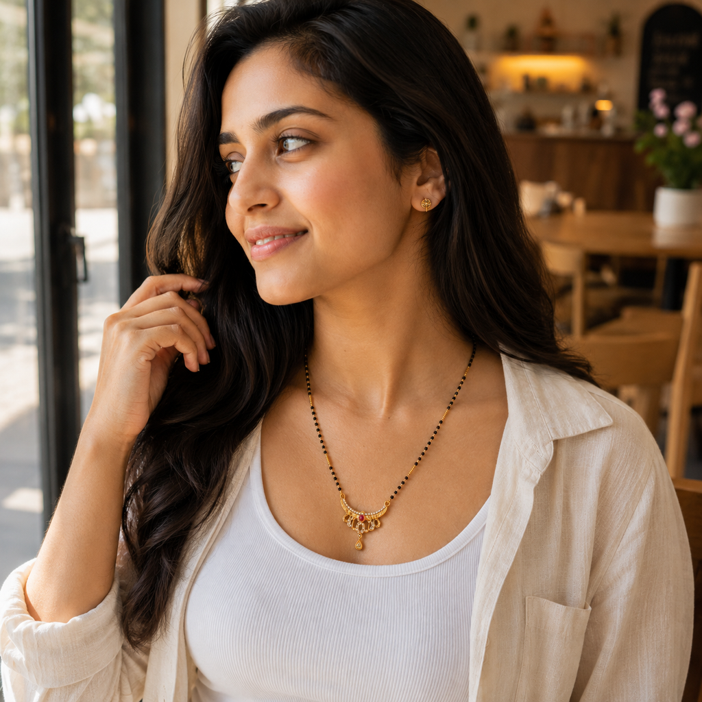 Aaradhya Heritage Ruby Mangalsutra
